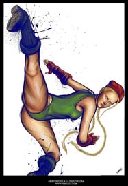 Cammy White from Street Fighter IV in the Delta Red Costume
