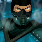 sub zero mortal kombat fan art head shot by tovio911