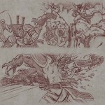 Mortal Kombat Deception MKD Krypt Storyboard Scorpion Game Art Work