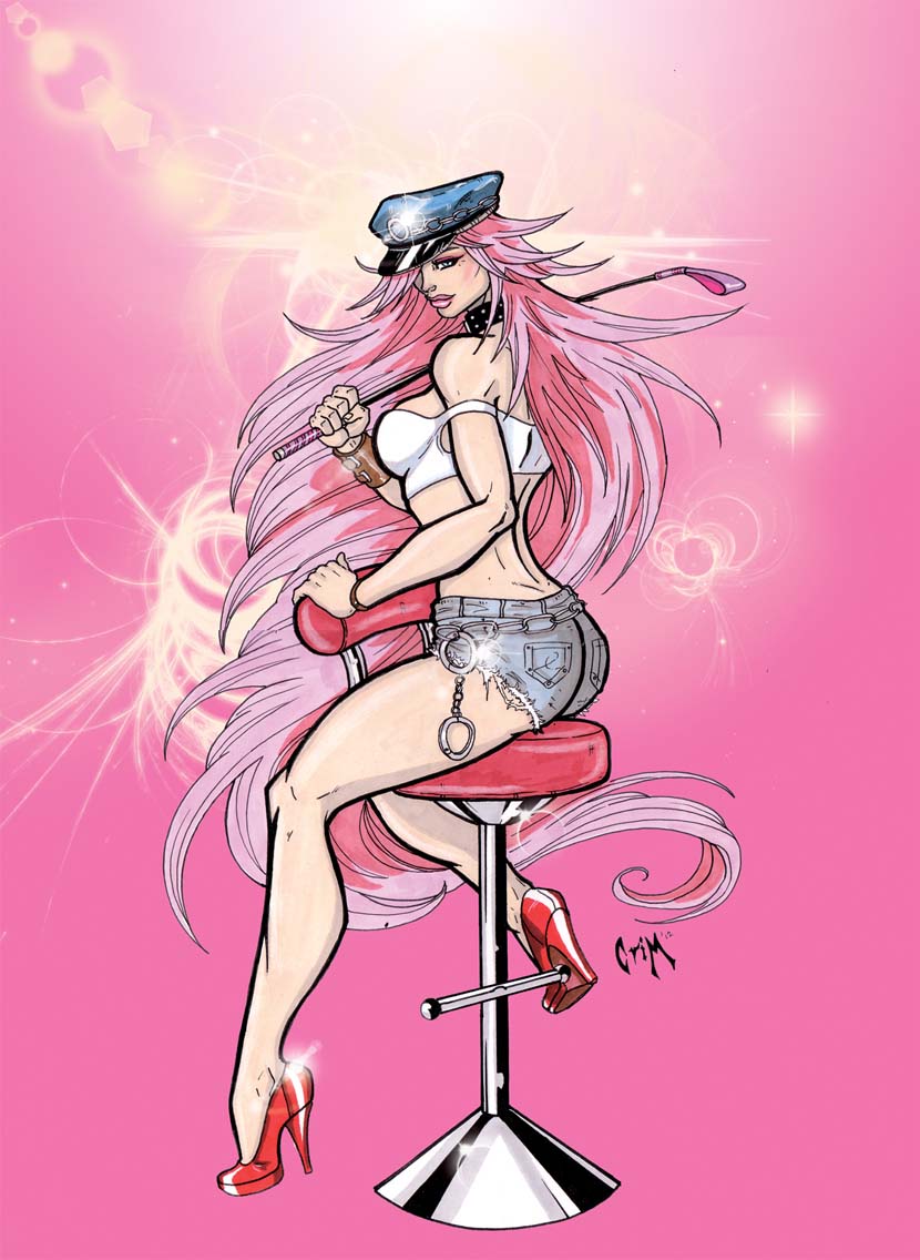 Poison Kiss Street Fighter sexy on a chair art image