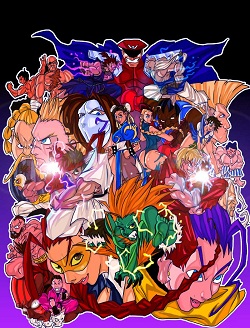 All characters from Street Fighter IV fan art by Tovio Rogers