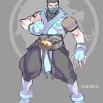 capcom sub zero mortal kombat fan art by j41r0