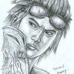 hwoarang tekken fan art by b_agt