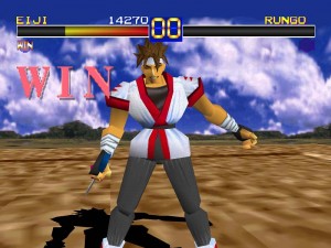 Battle Arena Toshinden Playstation Screenshot Eiji Win Pose
