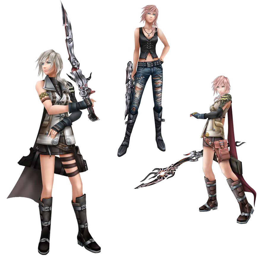 Lightning Official Costume Renders From Final Fantasy Dissidia 012