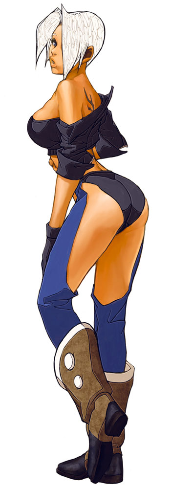 King Of Fighters 2002 Game Character Official Artwork Render Angel