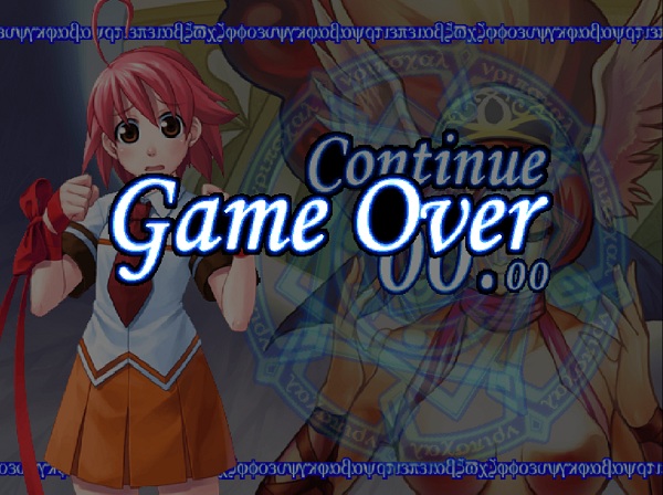 Game Over Screens of Videogames Arcana Hearts PS2