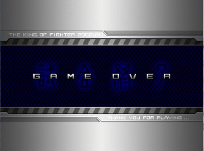 Game Over Screen King of Fighters 2002 Unlimited Match PS2