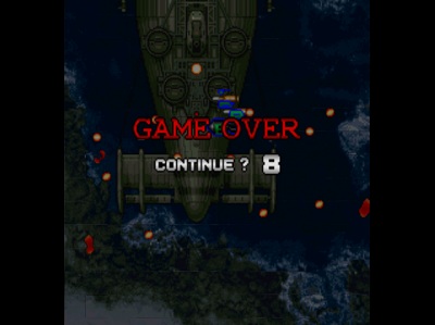 Game Over Screen Strikers 1945 PS2