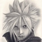 cloud strife ff ac fan art by b_agt