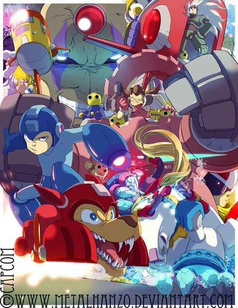 MegaMan Characters Tribute Art by Hanzo Steinbach