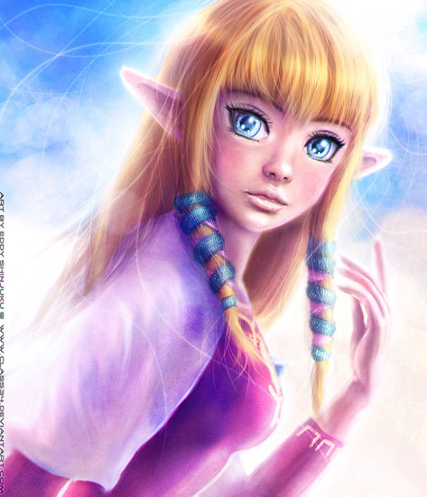 Princess Zelda Skyward Sword Portrait by_class34