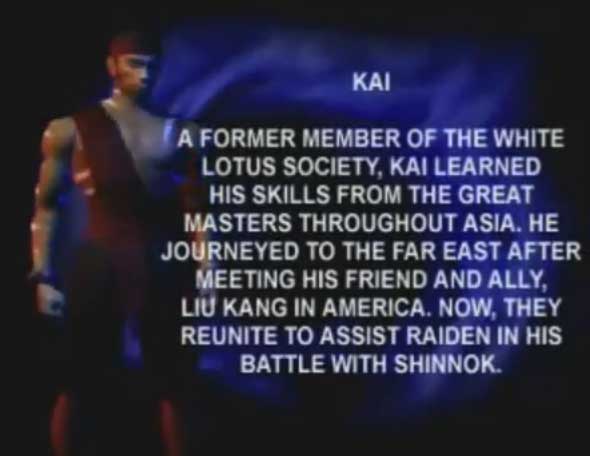 Kai Mortal Kombat 4 Bio