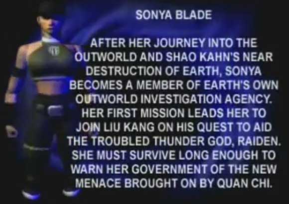 Sonya Blade Mortal Kombat 4 Bio