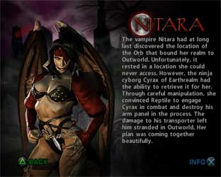Nitara Mortal Kombat Deadly Alliance MKDA Bio Profile