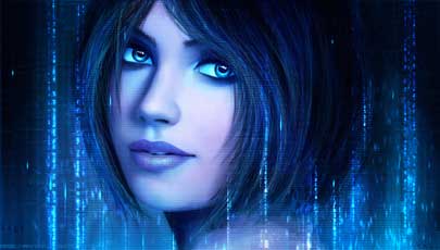 Cortana Halo Portrait Art