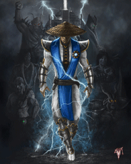 Lord Raiden and the Antagonists from Mortal Kombat by Esau Murga