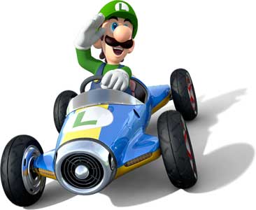 Luigi in Mario Kart 8 Official Game Art