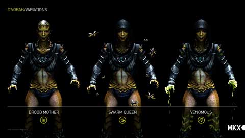 D'vorah Mortal Kombat X Variations