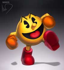 Pac-Man in Smash Bros