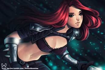 Katarina the Sinister Blade Beautiful Art