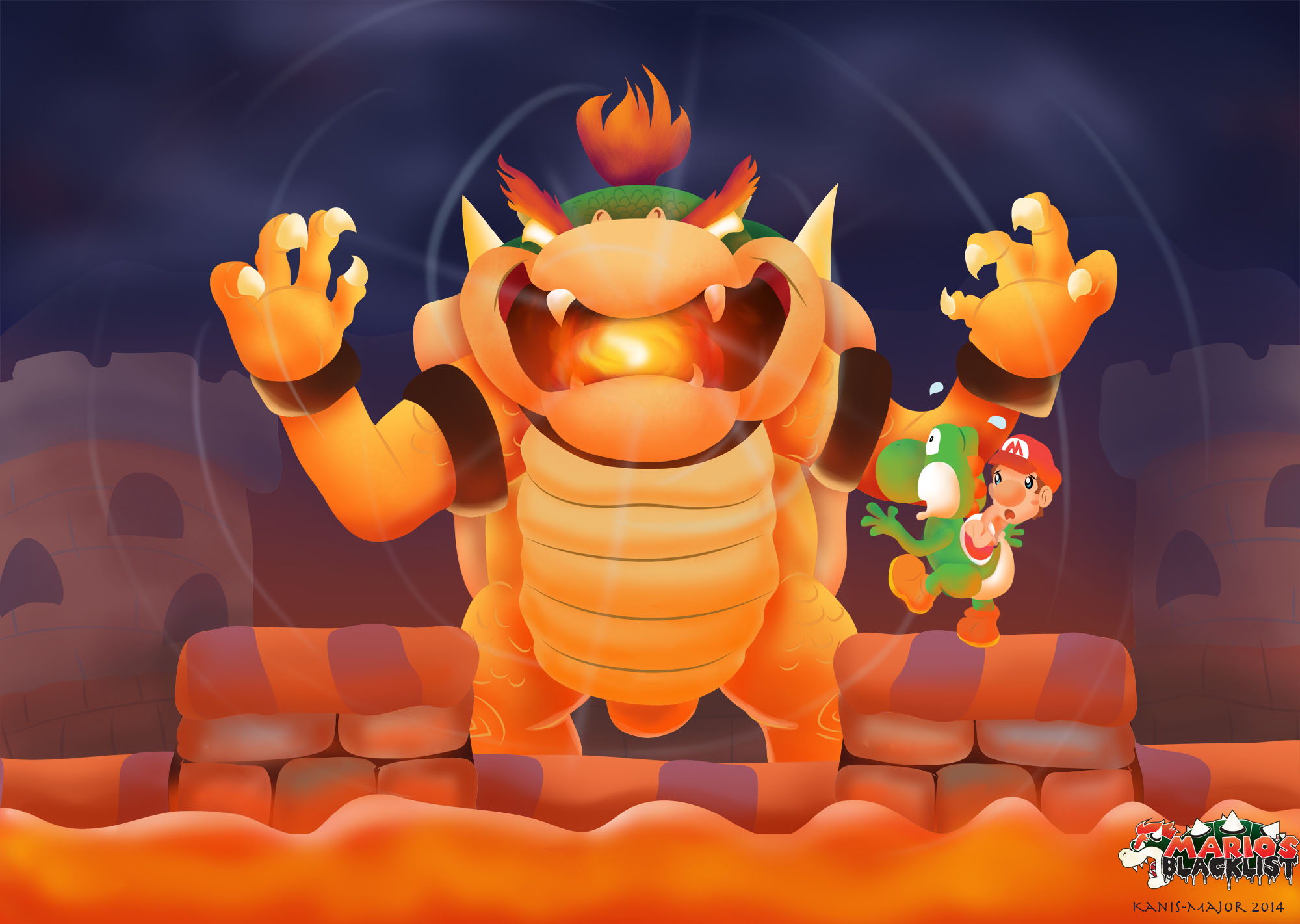 baby bowser from new yoshi's island