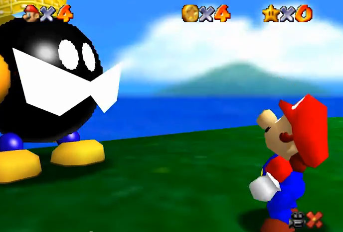 Big Bob-Omb Battle Mario 64