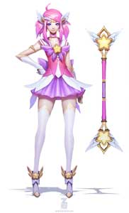 Lux Star Guardian Skin Concept Art for LoL