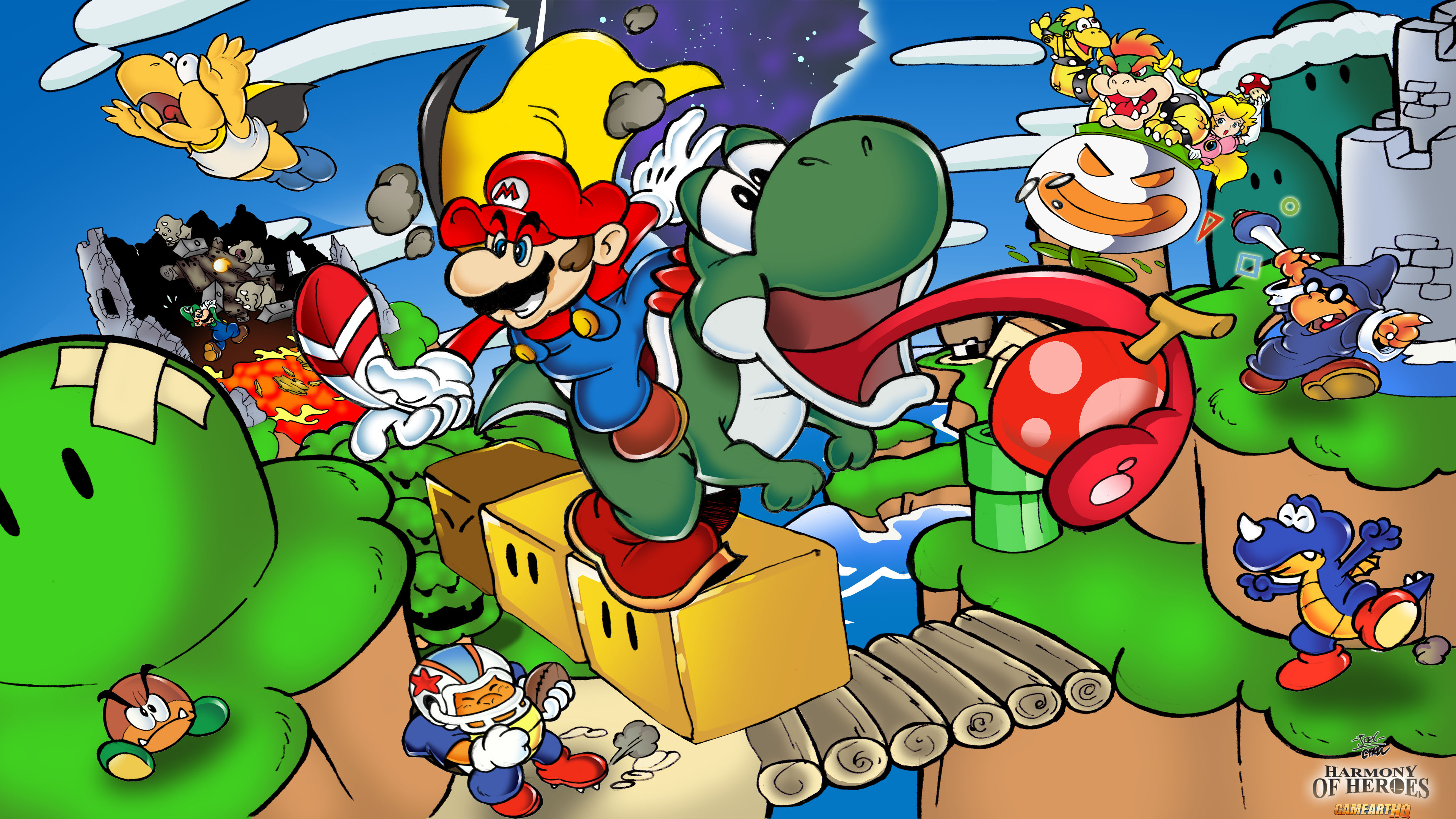 Super Mario World Art Harmony of Heroes