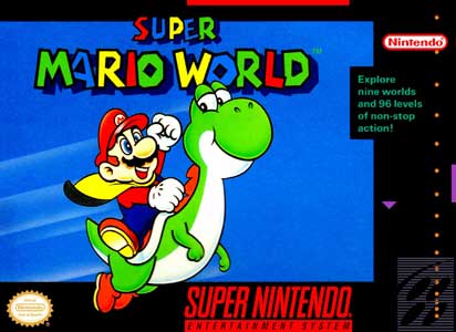 Super Mario World SNES USA Box Art