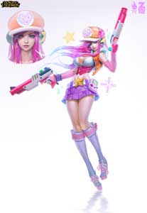 Arcade Miss Fortune Concept Art by Zeronis for Riot Games