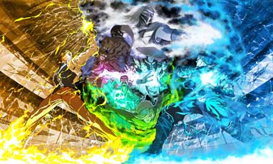 KOF vs. MK King of Fighters vs. Mortal Kombat Crossover Art