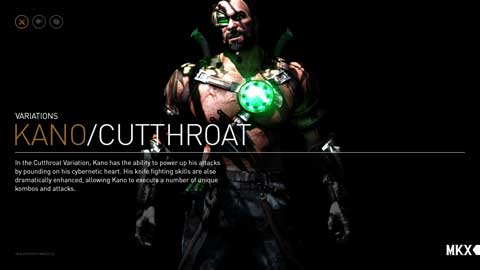 Kano Cutthroat Variation Mortal Kombat X MKX