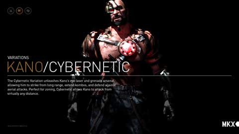 Kano Cybernetic Variation Mortal Kombat X MKX