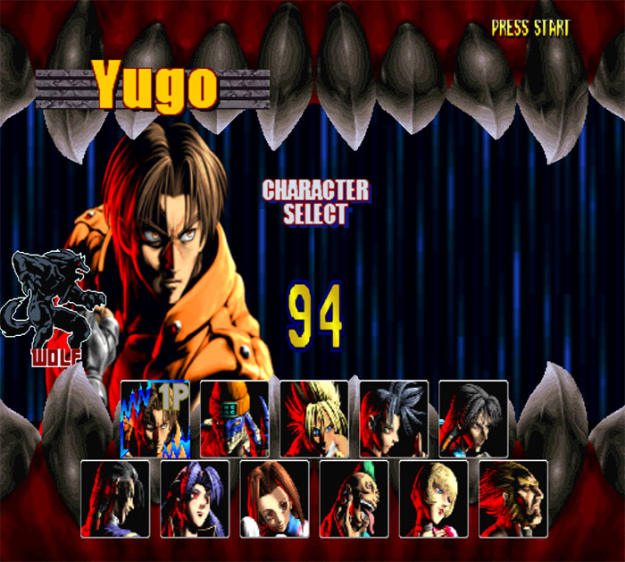 Bloody Roar 2 Character Select PSX