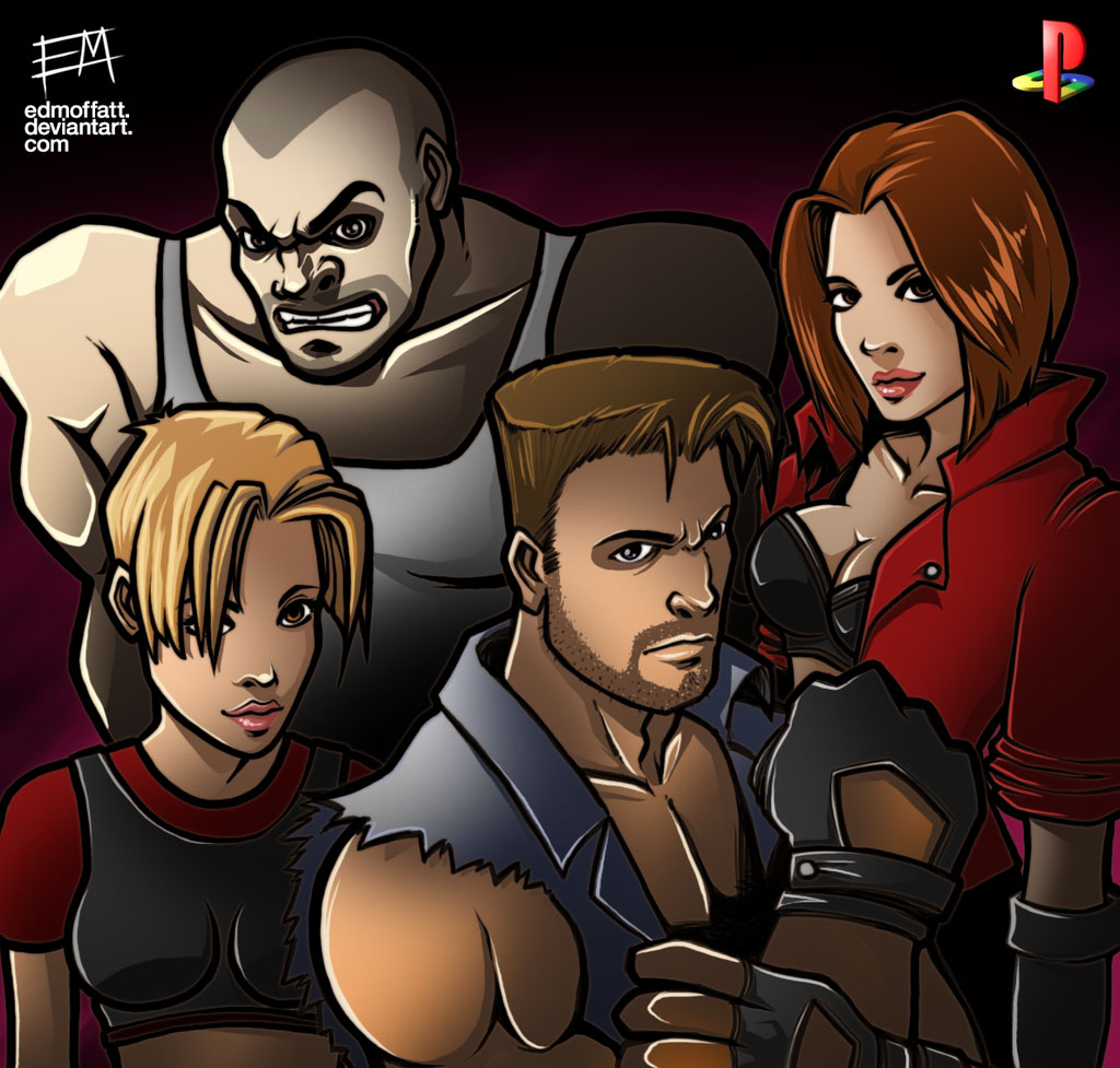 Fighting Force Characters Playstation Anniversary Tribute on Game-Art-HQ