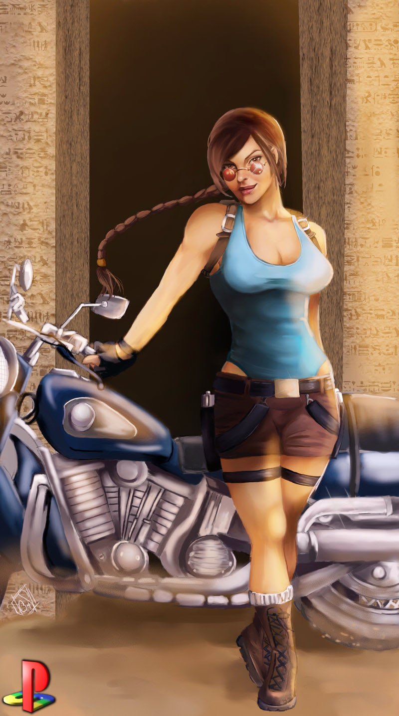 Lara Croft in Tomb Raider 1996 for the Playstation Anniversary Art Tribute on Game-Art-HQ