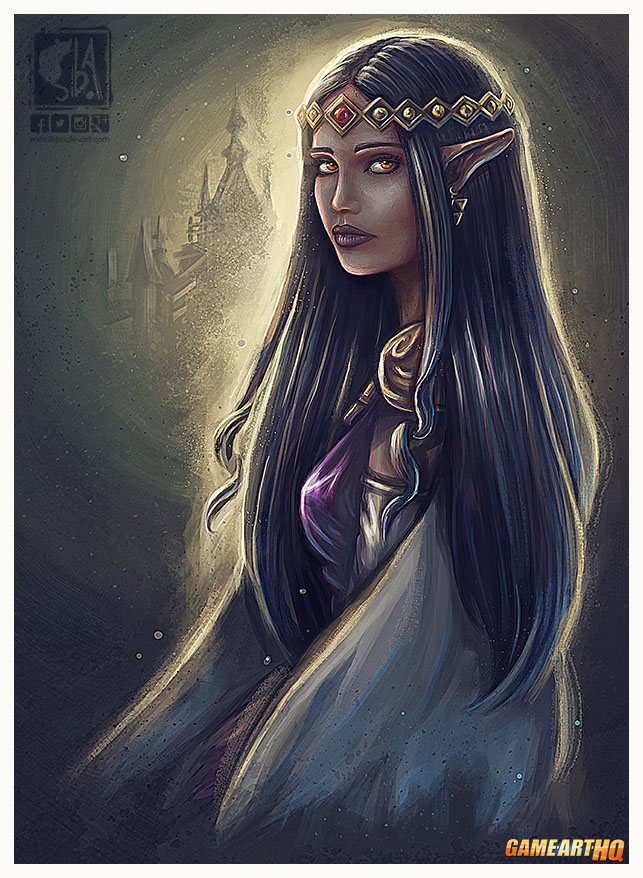 Princess Hilda from The Legend of Zelda Portrait Art