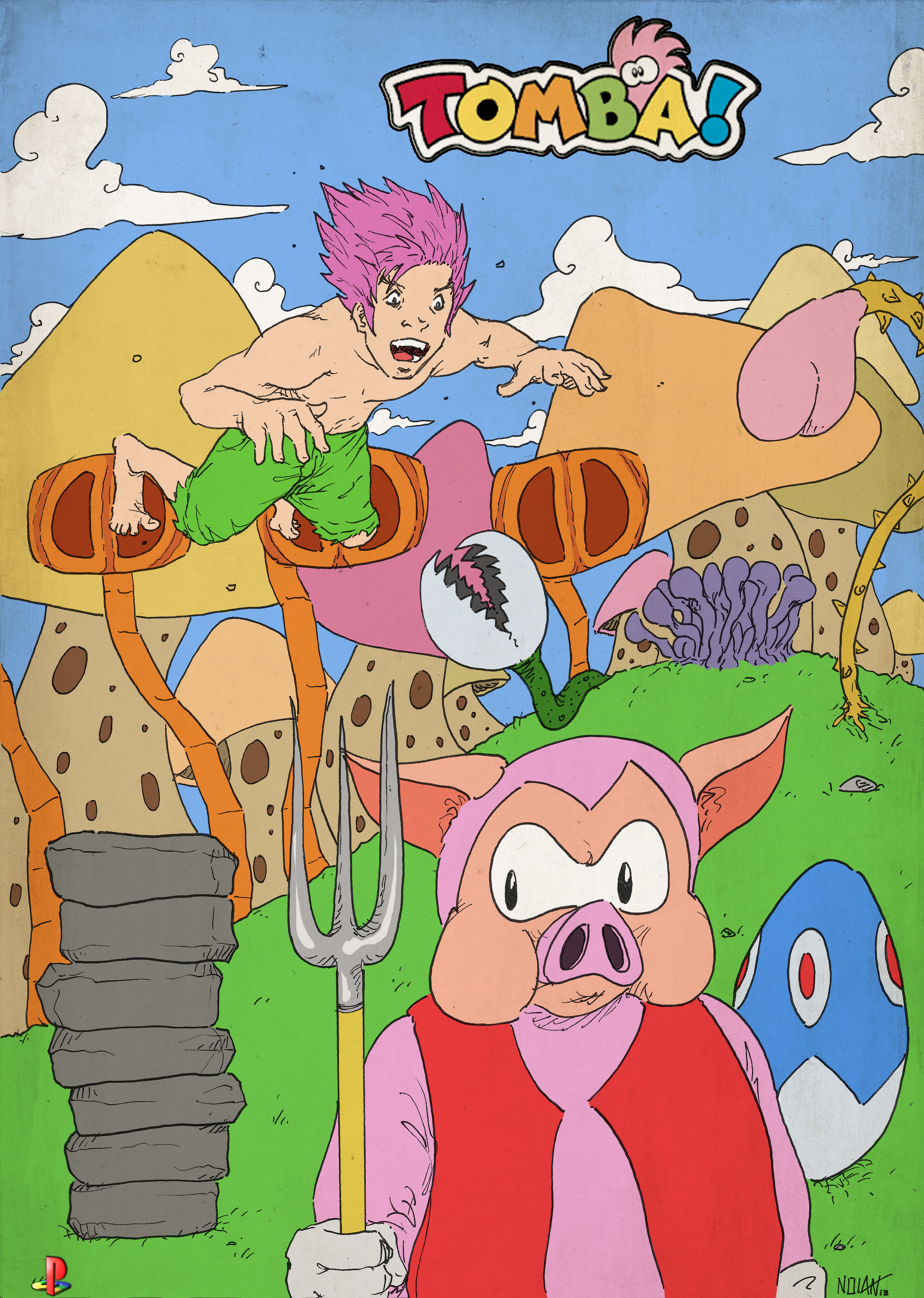 Tomba! Playstation Anniversary Art Tribute on Game-Art-HQ