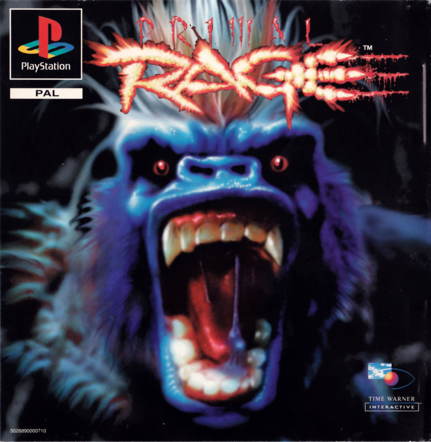 Primal Rage Playstation PAL Cover with Blizzard