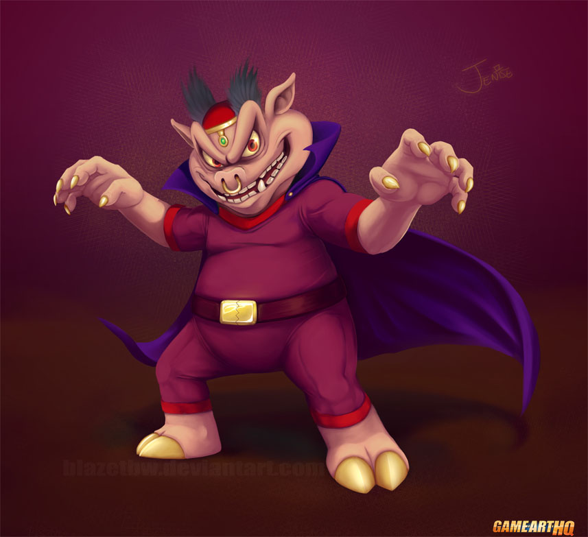 Wizpig from Diddy Kong Racing  Villains Art Challenge on Game-Art-HQ