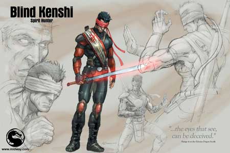 Blind Kenshi MKDA Mortal Kombat Deadly Alliance Concept Artwork