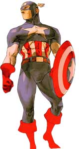 Captain America MVC2 Marvel vs Capcom 2 Official Art