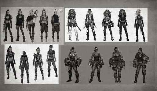 Jacqui MKX Mortal Kombat X Early Concept Art haracter Designs