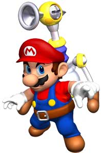Mario in Mario Sunshine Official Art