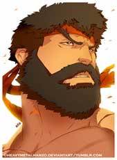 Bearded Ryu SFV Portrait