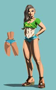 Laura Matsuda SFV Street Fighter V Sexy Alternate Costume Concept Art