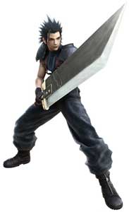 Zack Fair Crisis Core Final Fantasy VII Official Art with the Buster Sword