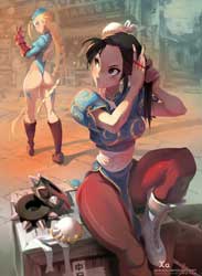 Cammy Chun Li Prepare for Battle Street Fighter Capcom Fighting tribute UDON Art