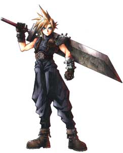 Cloud Strife FFVII Final Fantasy VII Official Art from 1997